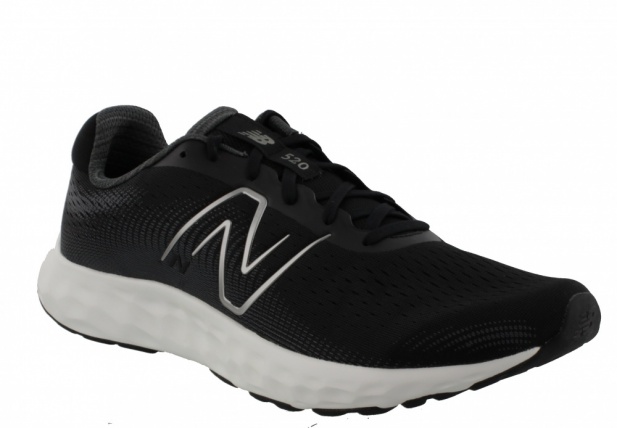 New Balance Men's 520v8 Running Shoe Black with White